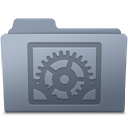 System Preferences Folder Graphite icon